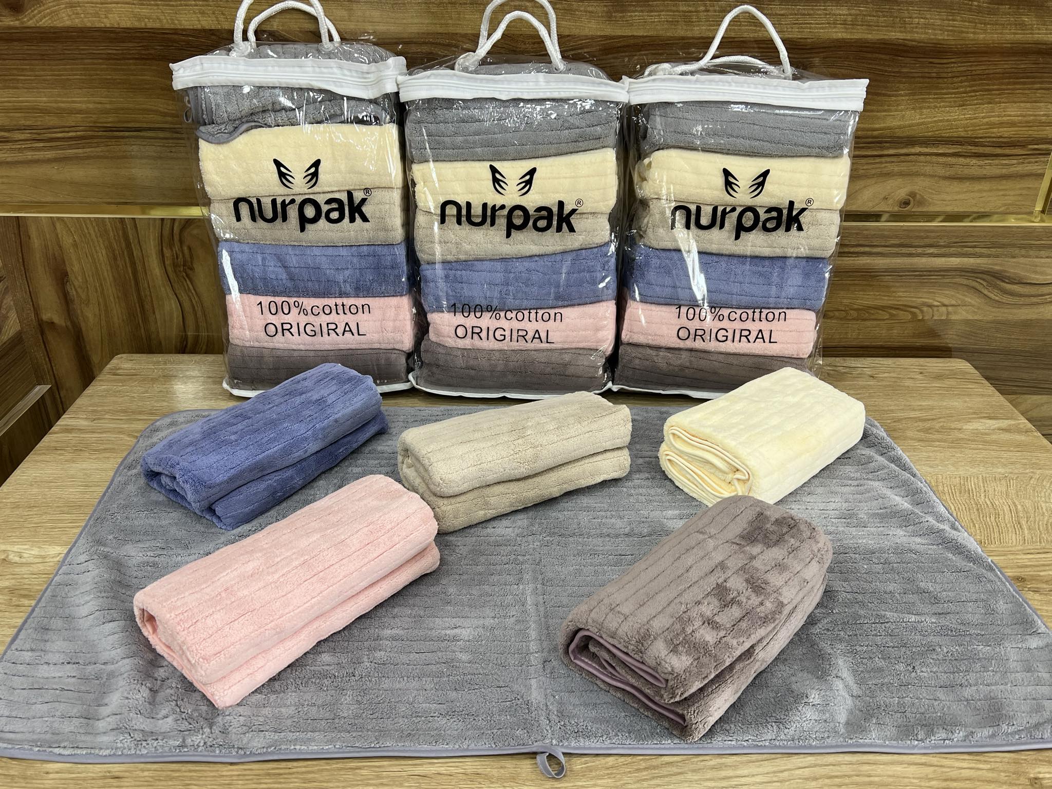 Lot de 6 Serviettes de Bain – Nurpak Collection | 90 x 50 cm