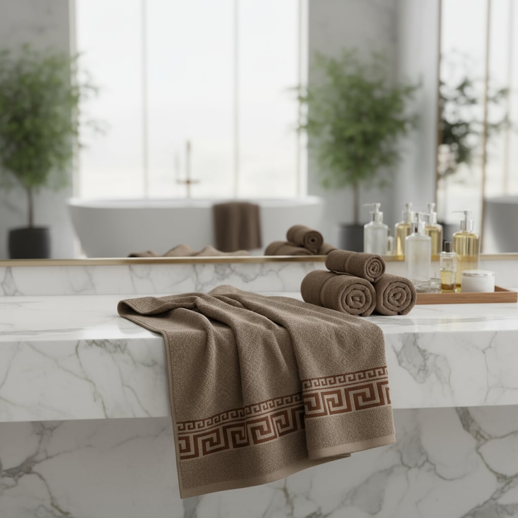 Versace -بشاكر قطعتين بنقشة – Greige