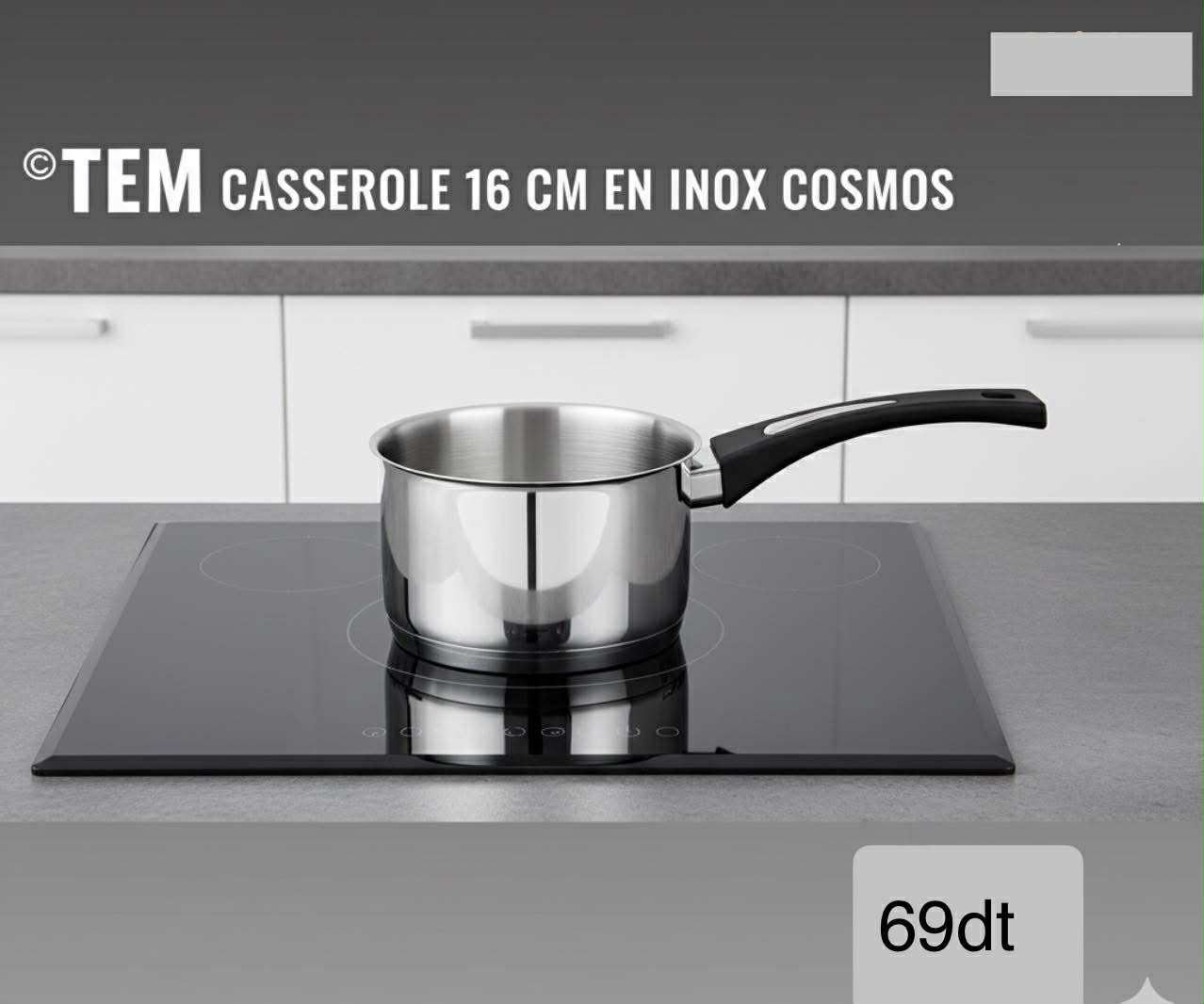 CASSEROLE 16 CM EN INOX COSMOS