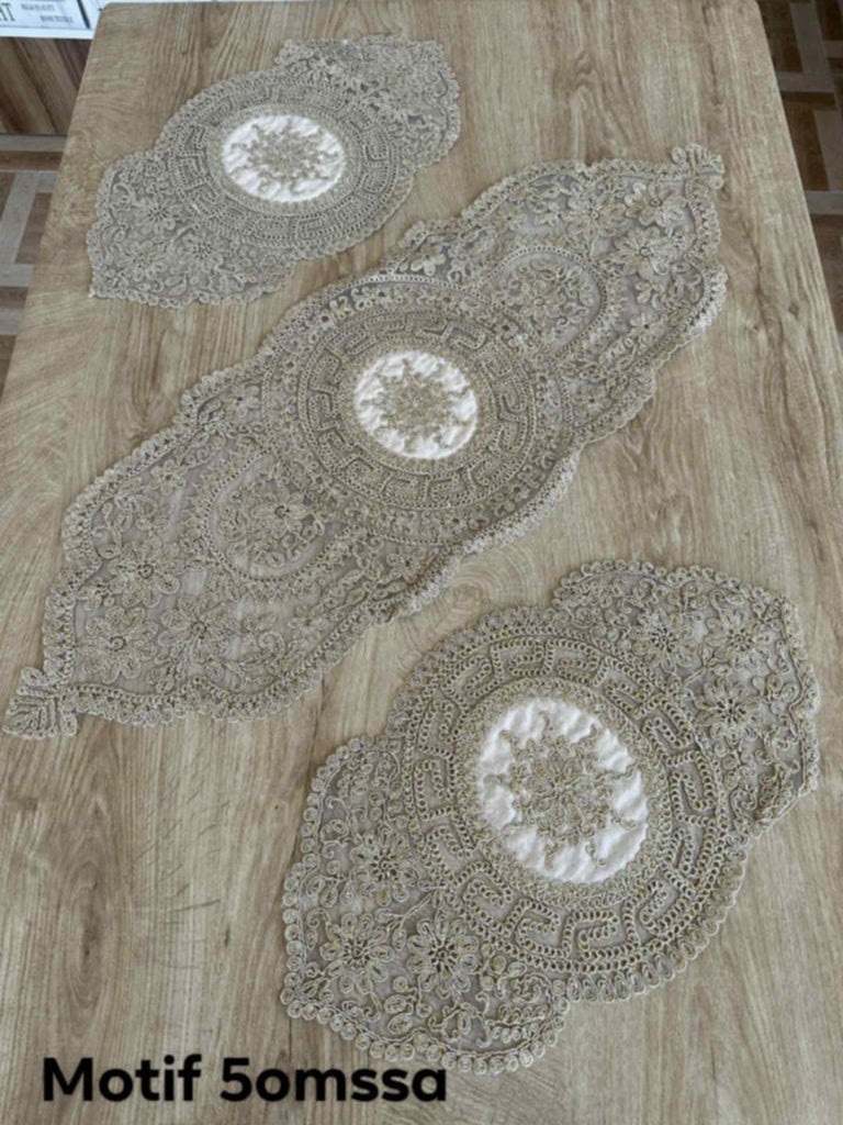 Chemin de Table 3 Pièces – Motif 5omsa