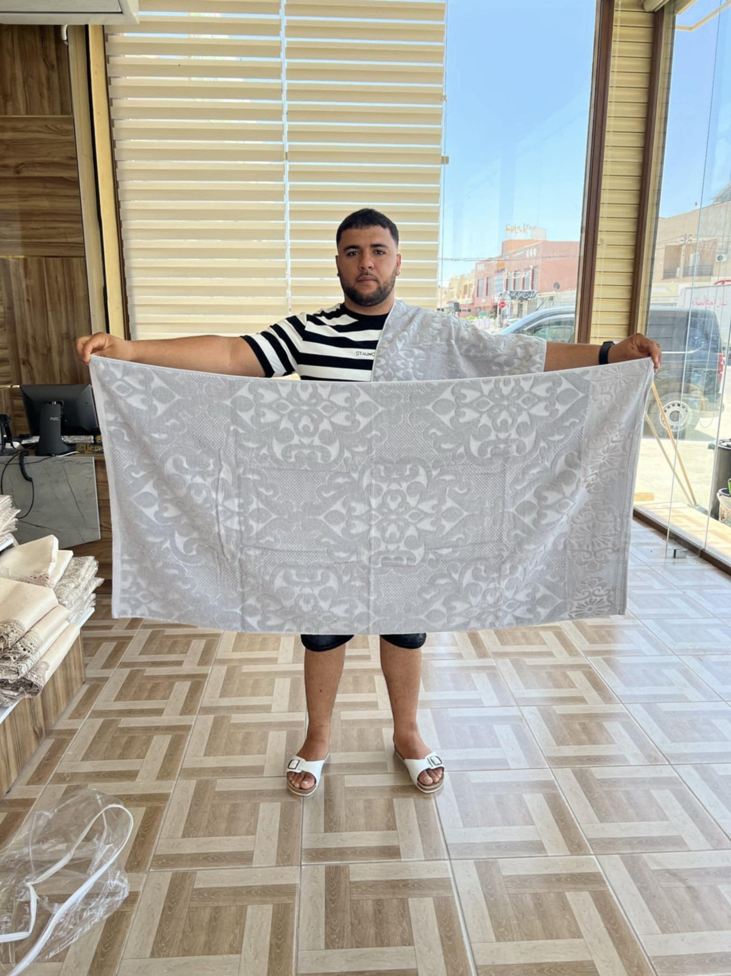 Qualité Coton -بشاكر قطعتين – Gris