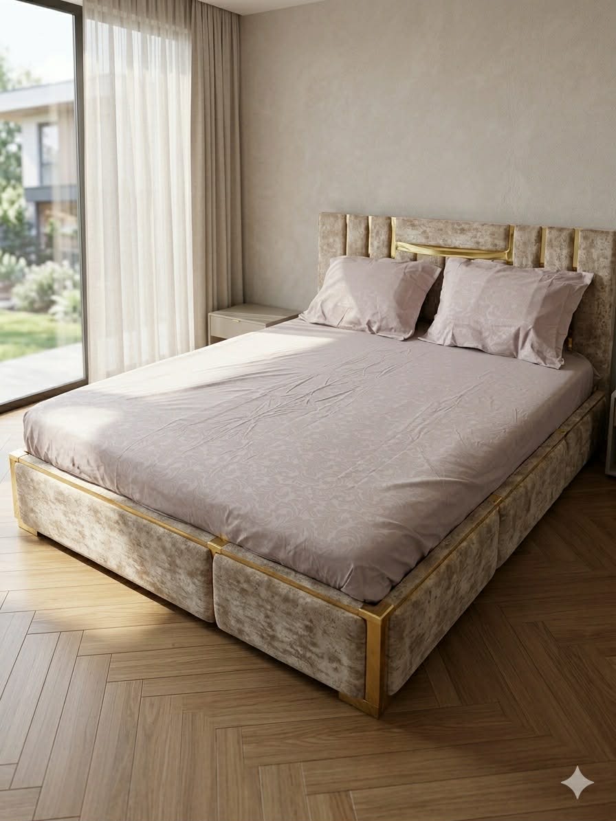 Parure; 2 Place; – somon  vanouble coton barouk |  Drap Housse ; 2 Taie d’Oreiller