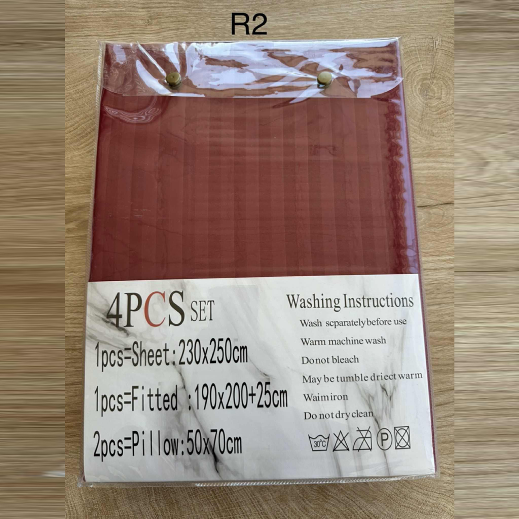 Parure 2 Places – Coton Réel | Drap, Drap Housse & Taies d’Oreiller - R2