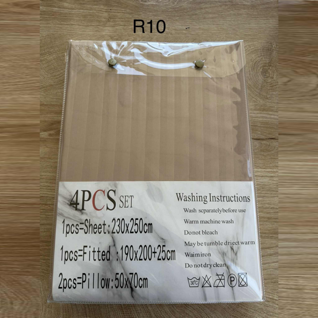 Parure 2 Places – Coton Réel | Drap, Drap Housse & Taies d’Oreiller - R10