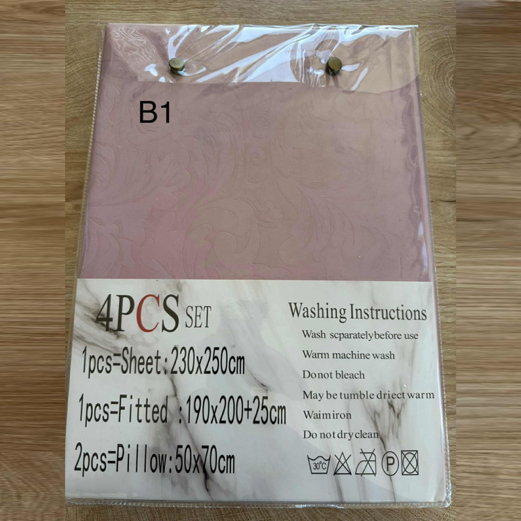 Parure 2 Places – Coton Réel | Drap, Drap Housse & Taies d’Oreiller - B1