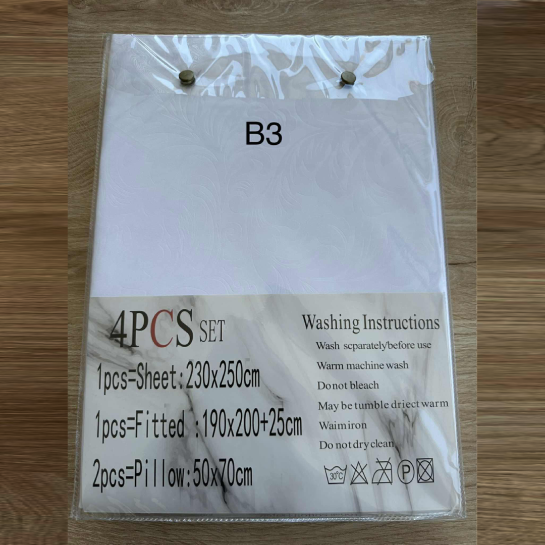 Parure 2 Places – Coton Réel | Drap, Drap Housse & Taies d’Oreiller - B3