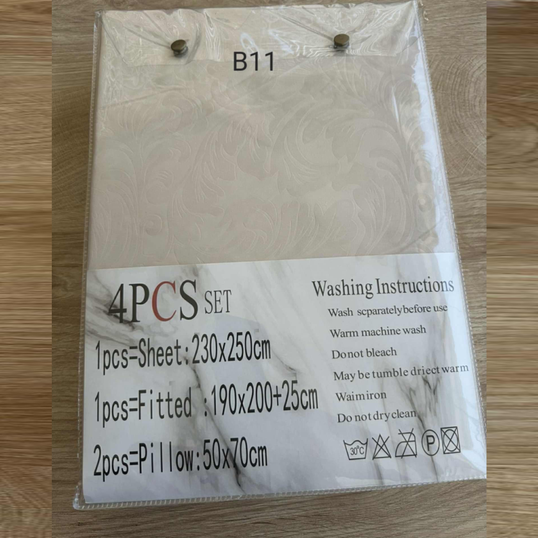 Parure 2 Places – Coton Réel | Drap, Drap Housse & Taies d’Oreiller - B11