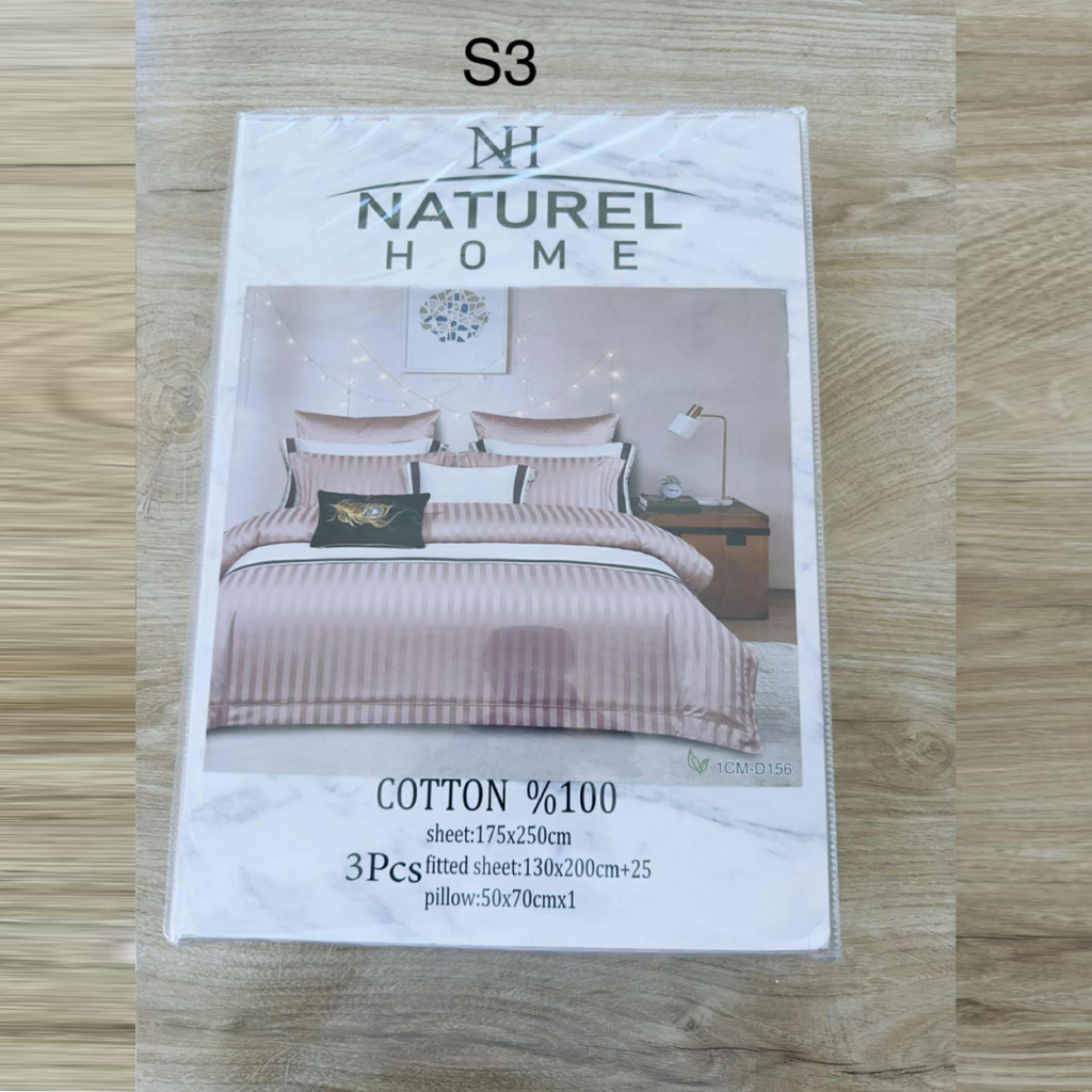 Parure 1 Place et Demi Coton - Rose - Natural Home