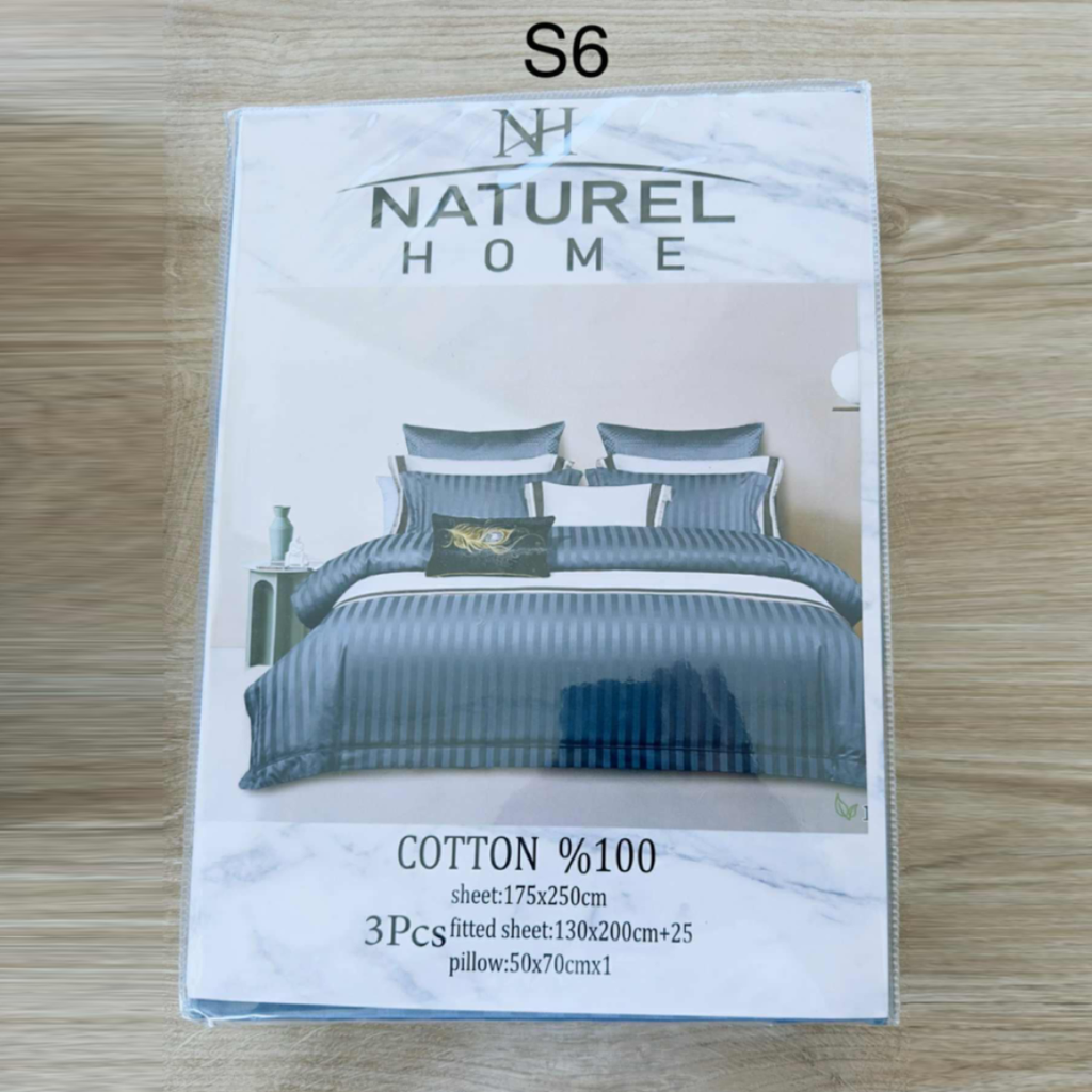 Parure 1 Place et Demi Coton - Bleu - Natural Home