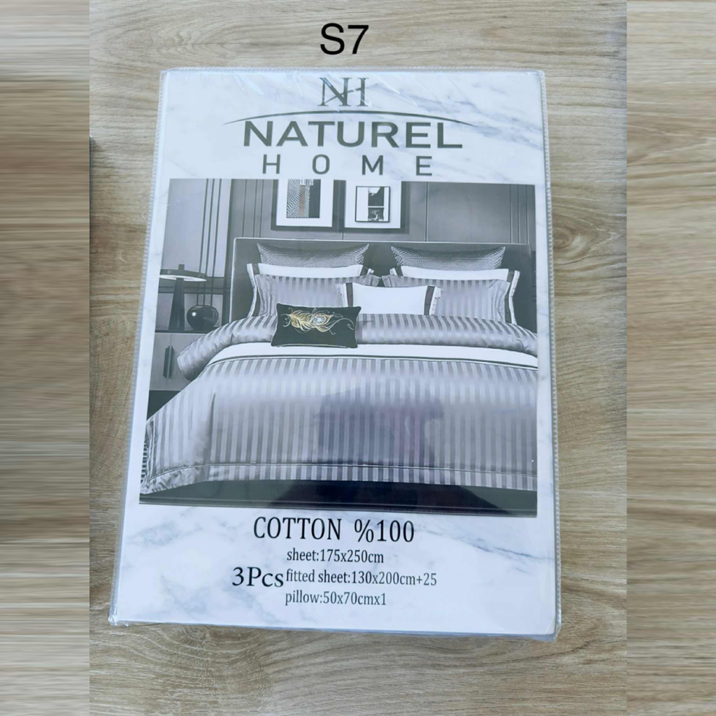 Parure 1 Place et Demi Coton - Gris foncé - Natural Home