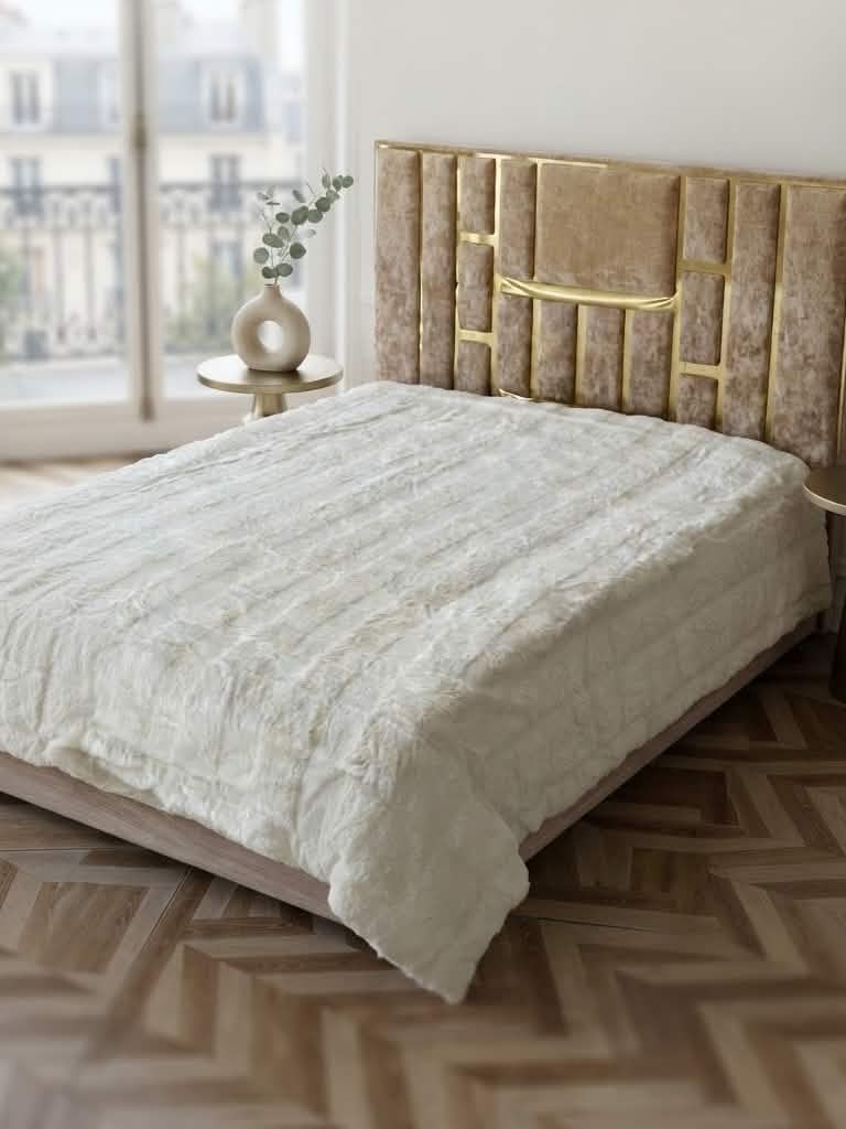 couverture alloucha 200*230 blanc