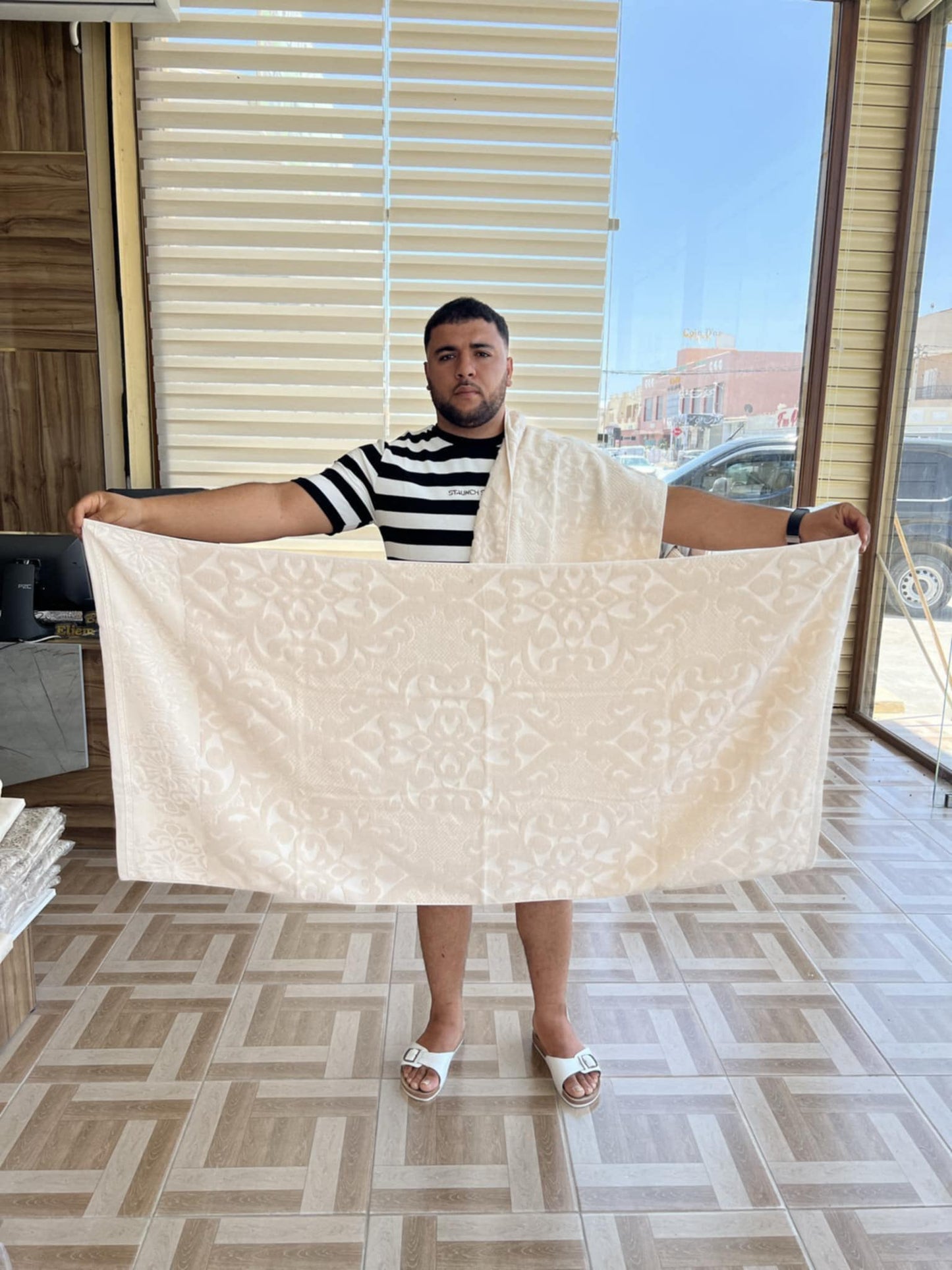 Qualité Coton -بشاكر قطعتين – Beige