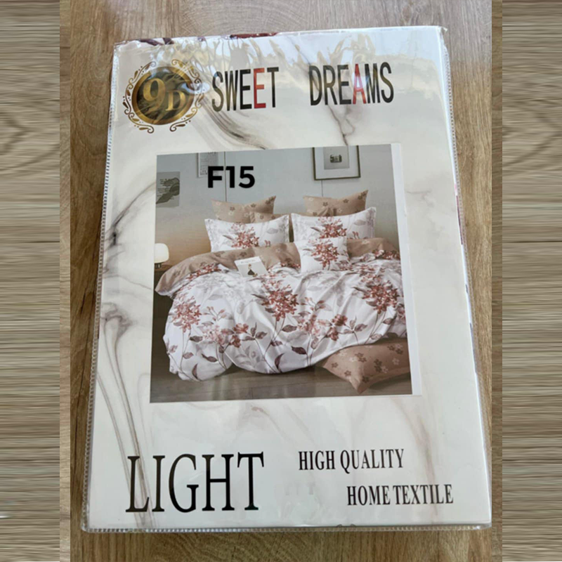 Parure 2 Place ; – Motif Fleuri | Drap, Drap Housse &amp; 2 Taie d’Oreiller [f15