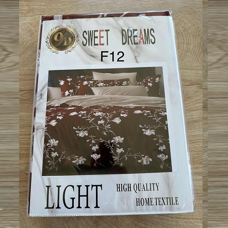 Parure 2 Place; – Motif Fleuri | Drap, Drap Housse &amp; 2 Taie d’Oreiller [f12