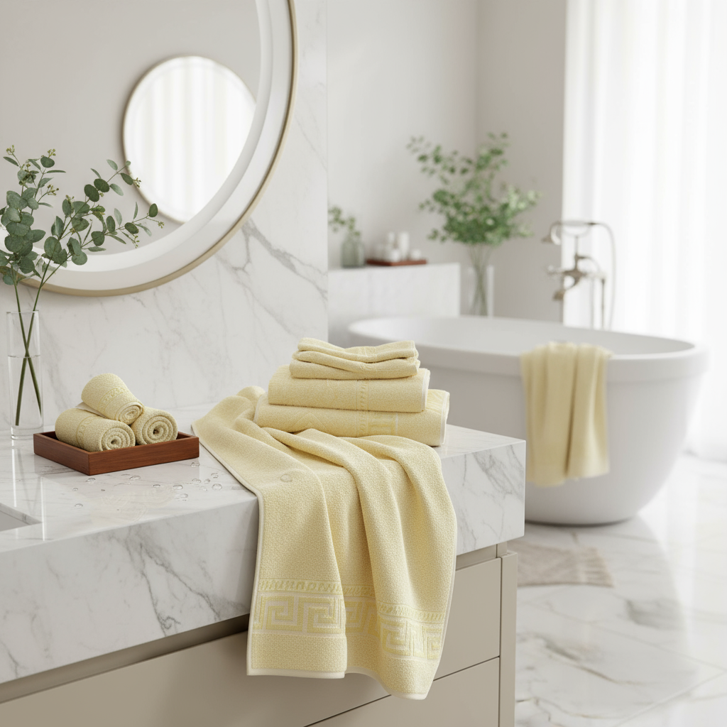 Versace -بشاكر قطعتين بنقشة – Beige