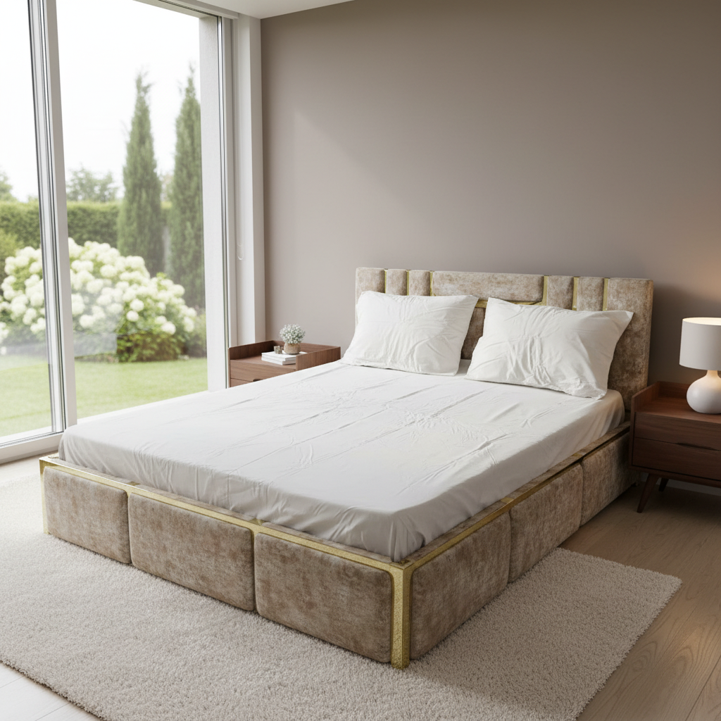 Parure; 2 Place; – blanc coton | Drap Housse ; 2 Taie d’Oreiller