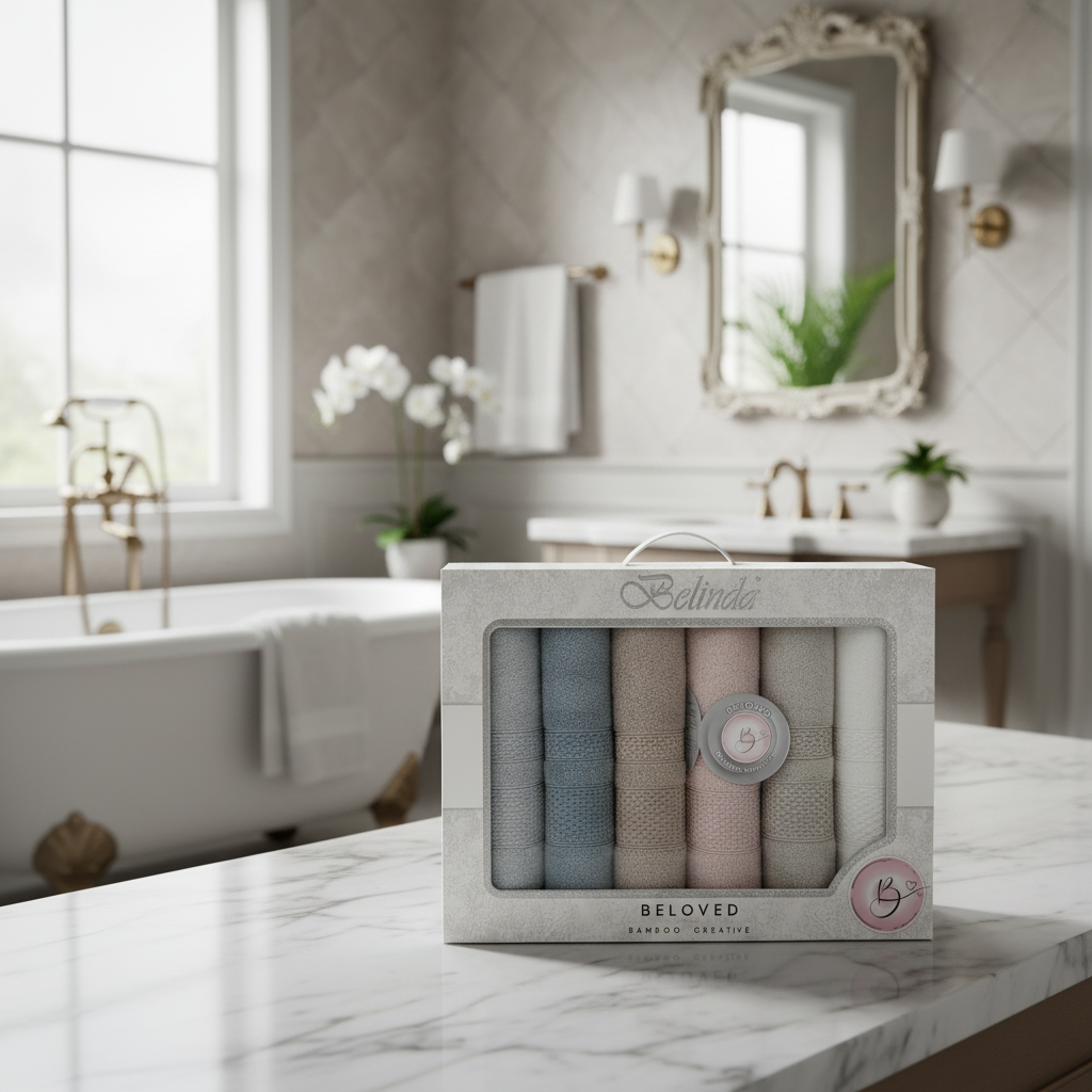 Lot de 6 Serviettes de Bain belinda 90x50cm – beloved bambo