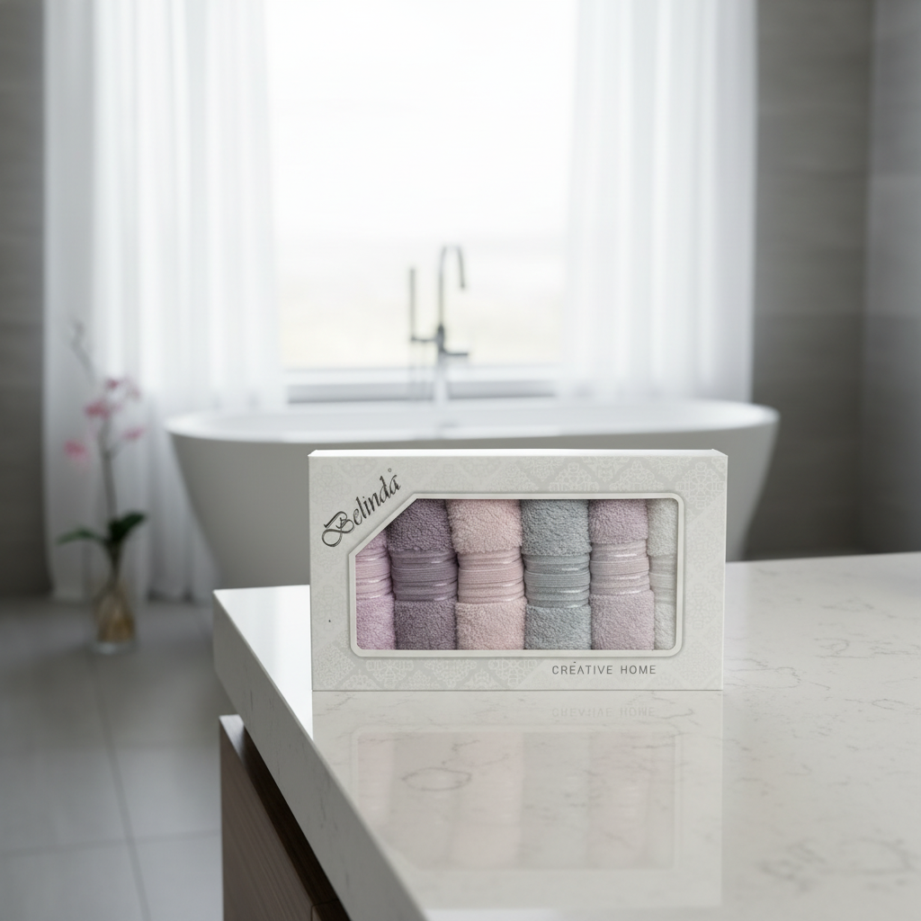 Lot de 6 Serviettes de Bain entim belinda 30x50cm –  creative home