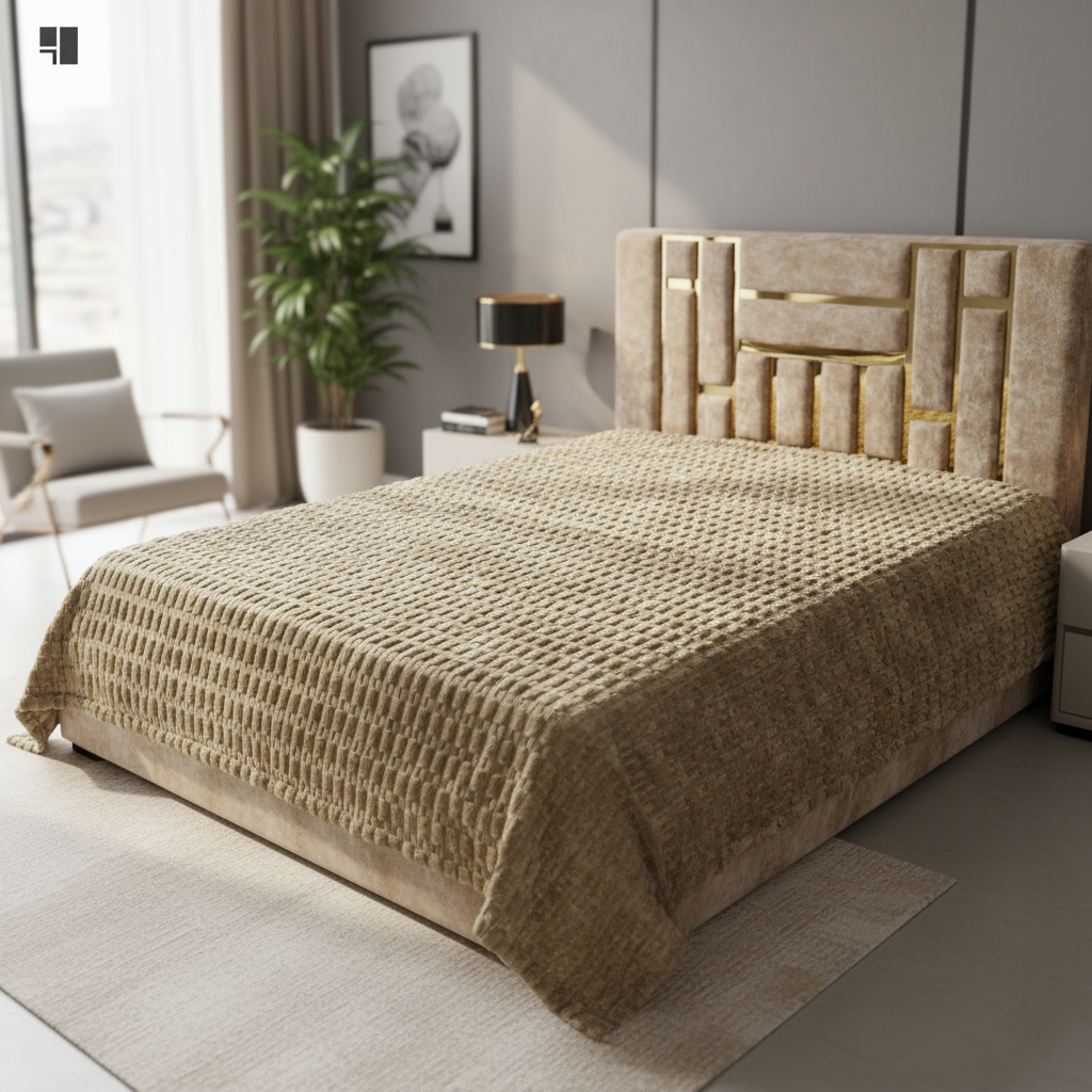 Couverture 2 Places; – Fausse Fourrure lapin| 200 x 230 cm