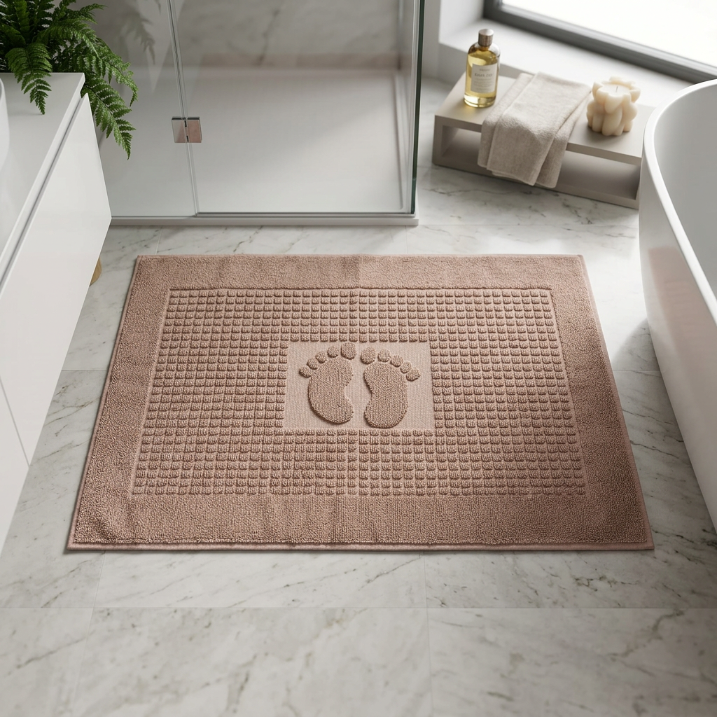 serviette pieds: 70/50 maron