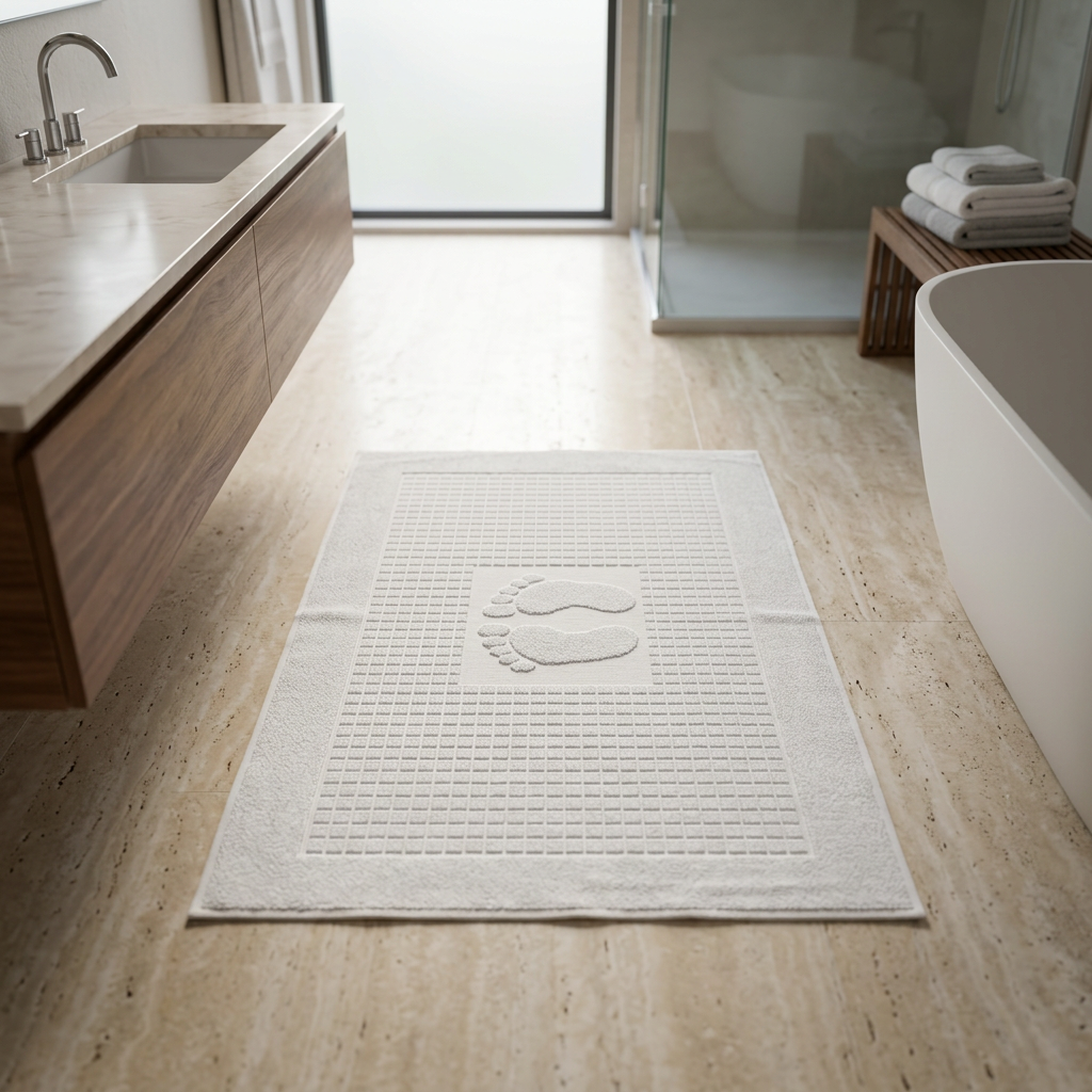 serviette pieds: 70/50  biege clair