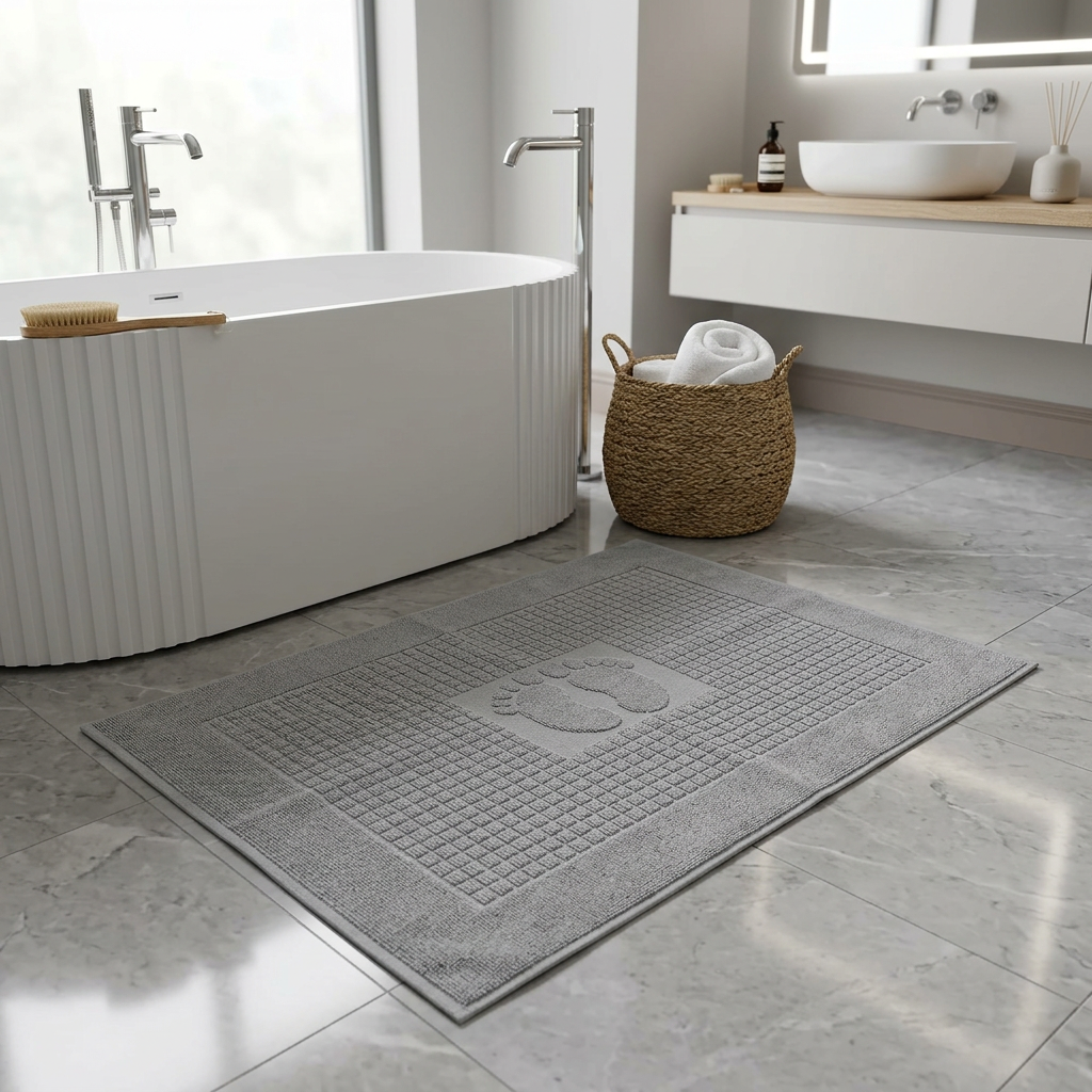 serviette pieds: 70/50  gris charbon