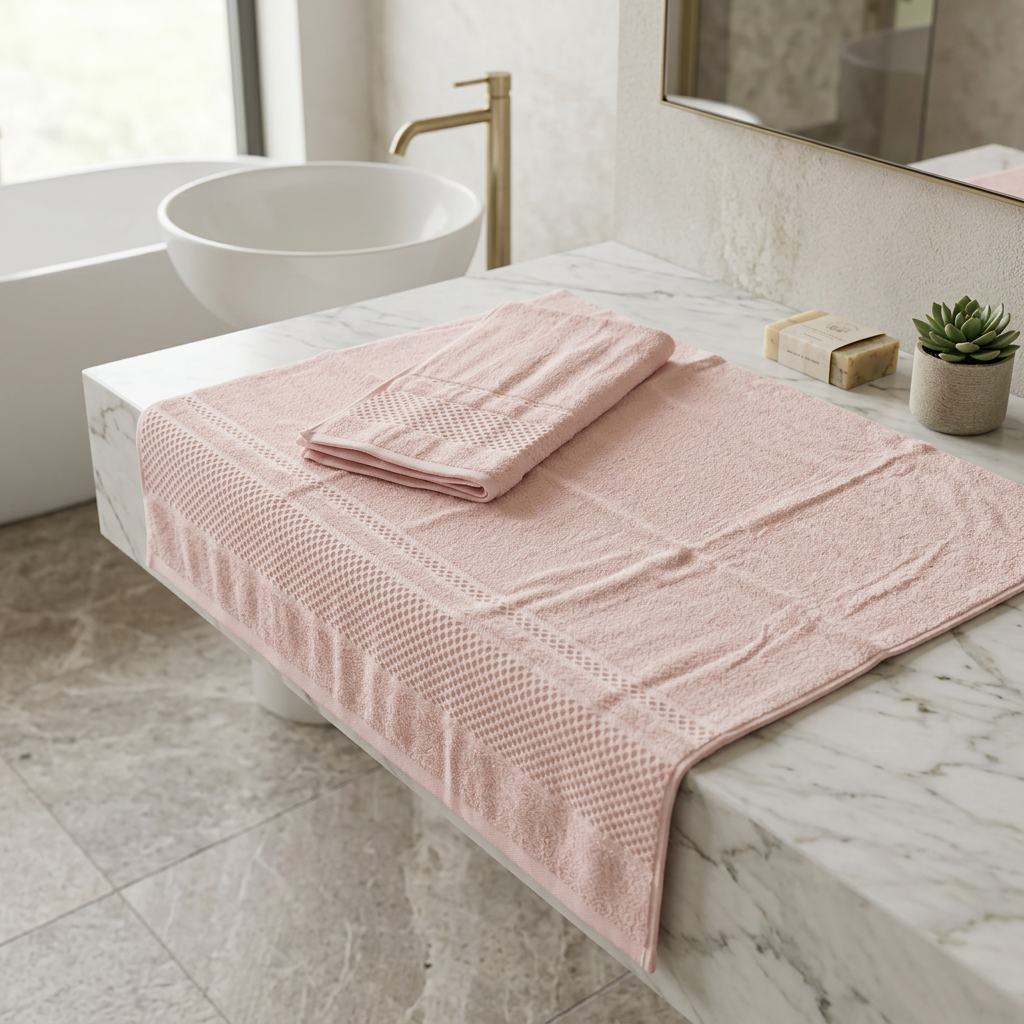 cottowels -بشاكر قطعتين بنقشة – rose bebe