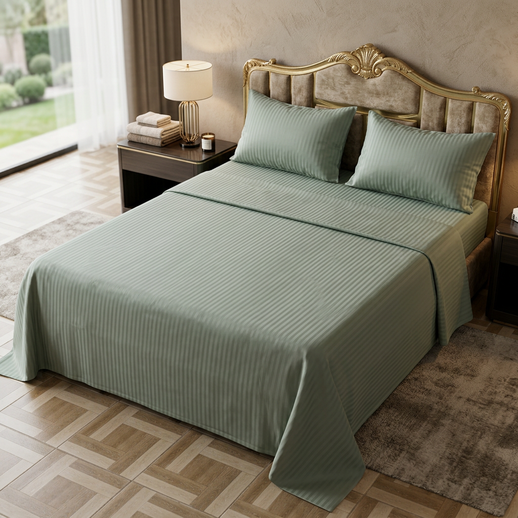 parure 2 place satin seven star / vert
