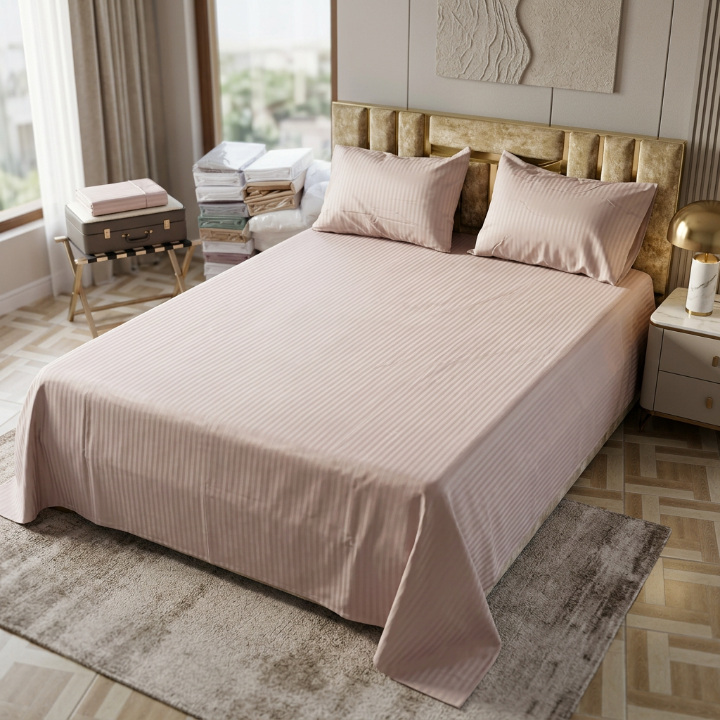 parure 2 place satin seven star / somon fonce