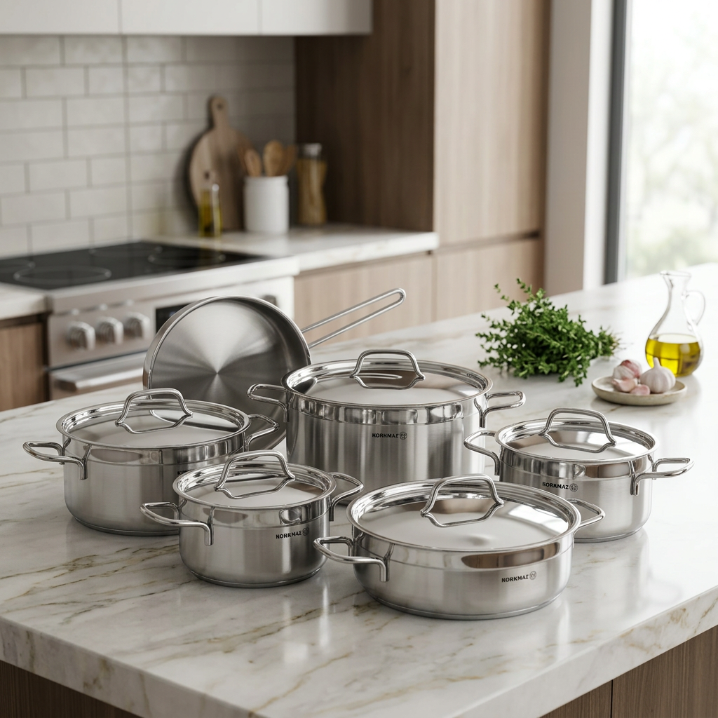 SET 11 PIÉCES KORKMAZ ALFA PLUS – INOX